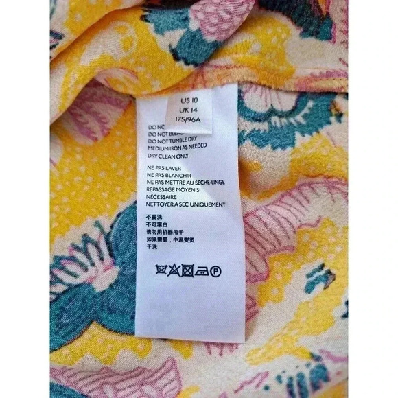 Anthropologie MAEVE‎ Mica Floral Halter Top Sleeveless Cut-out Light Size 14 - Picture 6 of 6